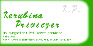 kerubina priviczer business card